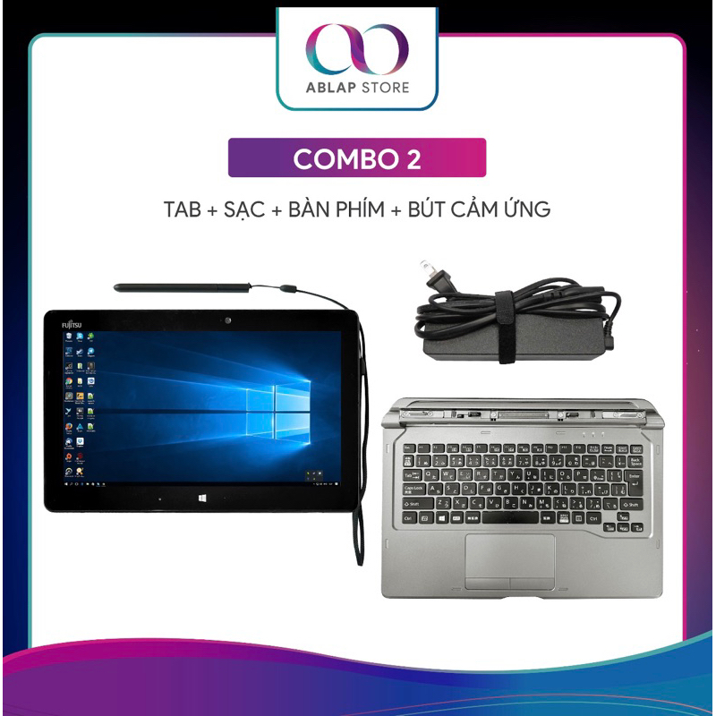 Máy tính bảng Fujitsu Q616 pin 5-8h mạnh hơn Q506 Q507 11,6inch Ram 4GB SSD 128GB