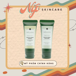 Bộ Gội Xả Weilaiya Ngăn Rụng Tóc (Set Mini Nâu Trắng)