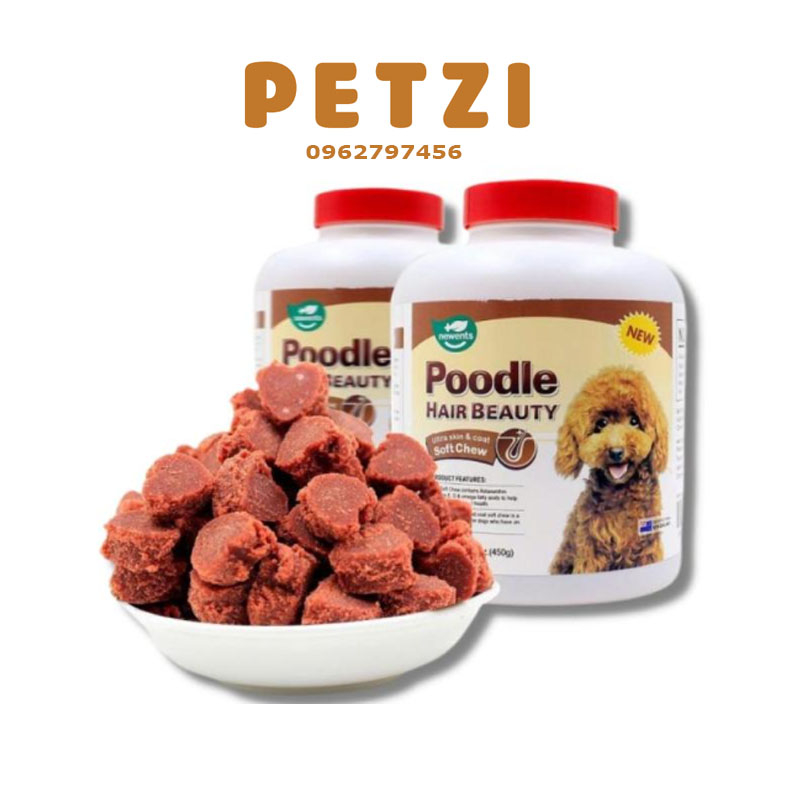 Viên nhai dưỡng lông cho chó Poodle Hair Beauty