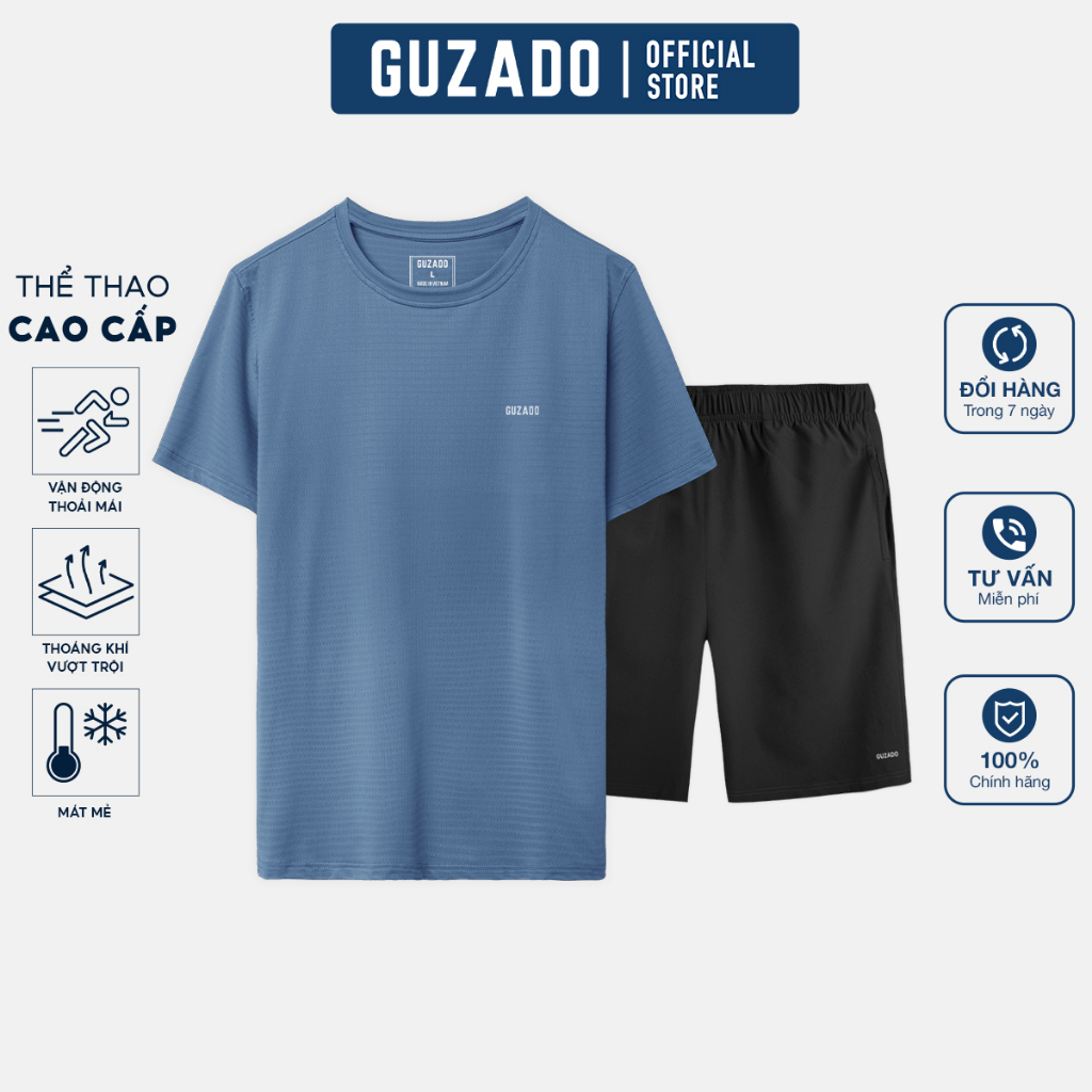 Bộ quần áo thể thao nam Guzado coolmax BTS2202