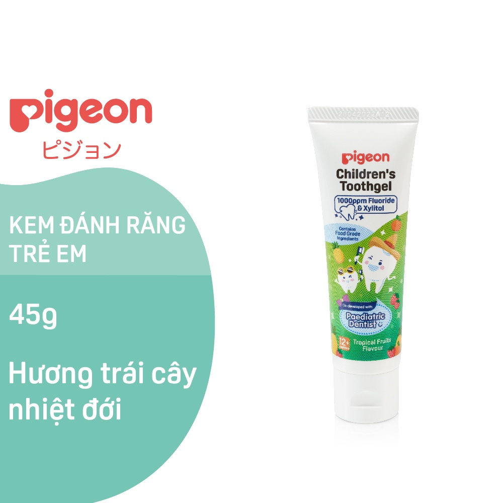 Kem Đánh Răng Trẻ Em Pigeon Hương Nho/ Hương Dâu /Hương Trái Cây Nhiệt Đới  45g