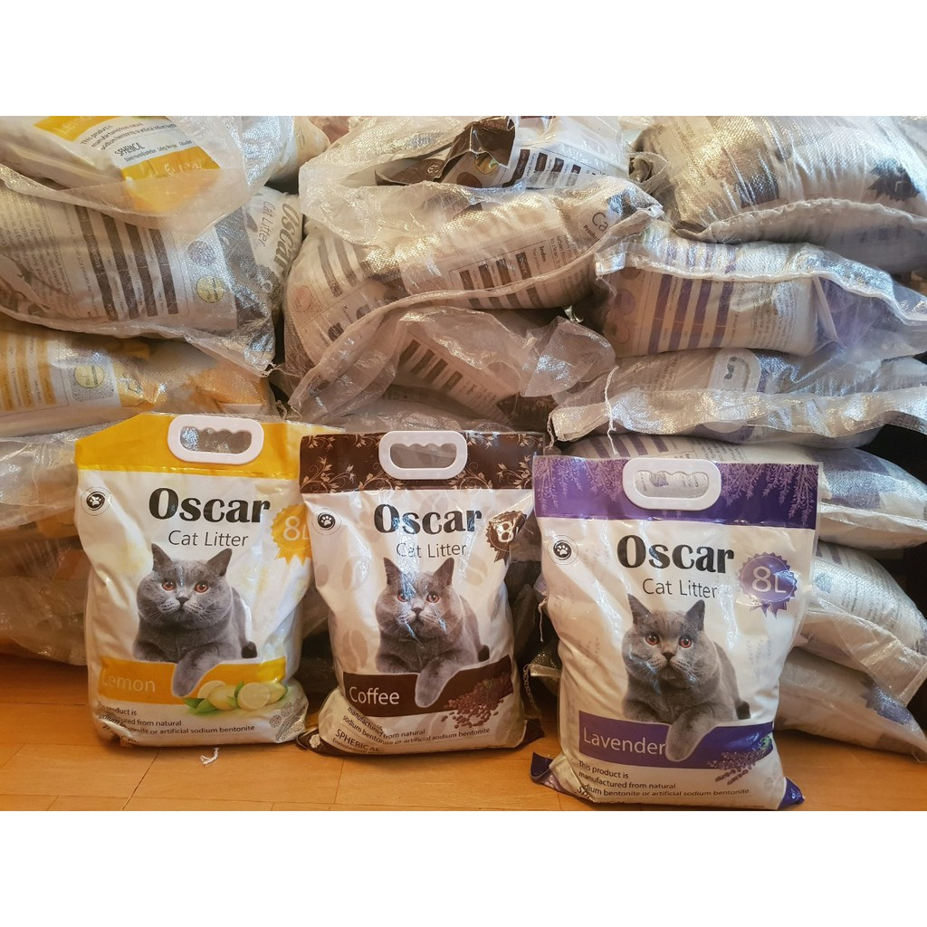 Cát Vệ Sinh Cho Mèo OSCAR 8L, Cát Vệ Sinh Siêu Vón Cục Khử Mùi Dành Cho Mèo - Cát Oscar 8L