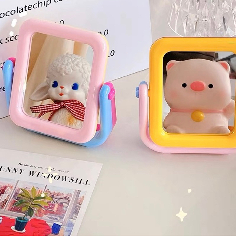 Gương Trang Điểm Mix Màu, Gương Để Bàn Xoay 360 Độ Mẫu Mã Đặc Sắc Phù Hợp Để Decor