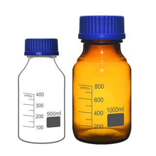 Chai thủy tinh trung tính 1000ml, thủy tinh trắng và nâu, chai trung tính 1000ml nút vặn GL45
