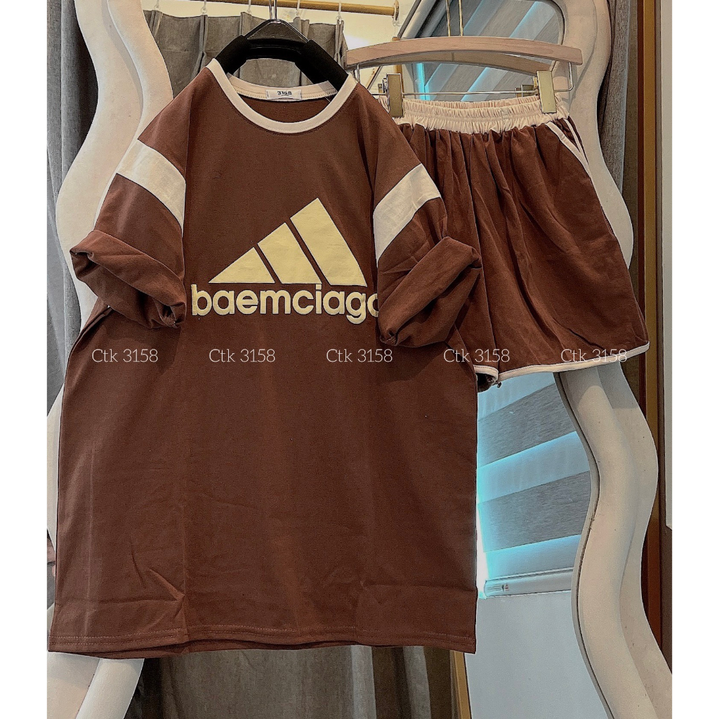 Set Cộc Thể Thao In Chữ G! Chất Cotton Khô 3158 Tay Lỡ Ngắn Tay Nam Nữ Unisex - Bộ Cotton Khô Unisex Uzzlang