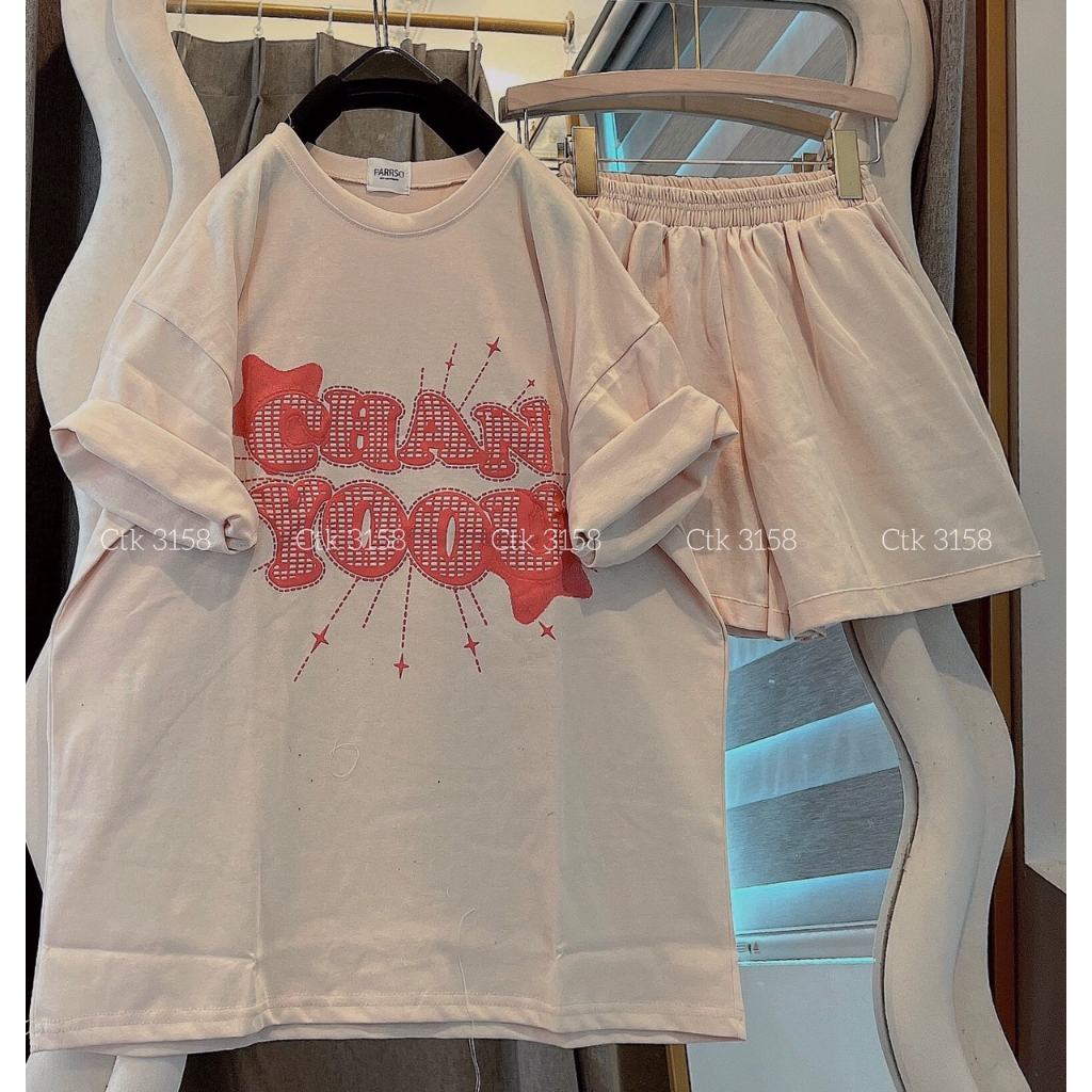 Set Cộc Thể Thao In Chữ G! Chất Cotton Khô 3158 Tay Lỡ Ngắn Tay Nam Nữ Unisex - Bộ Cotton Khô Unisex Uzzlang