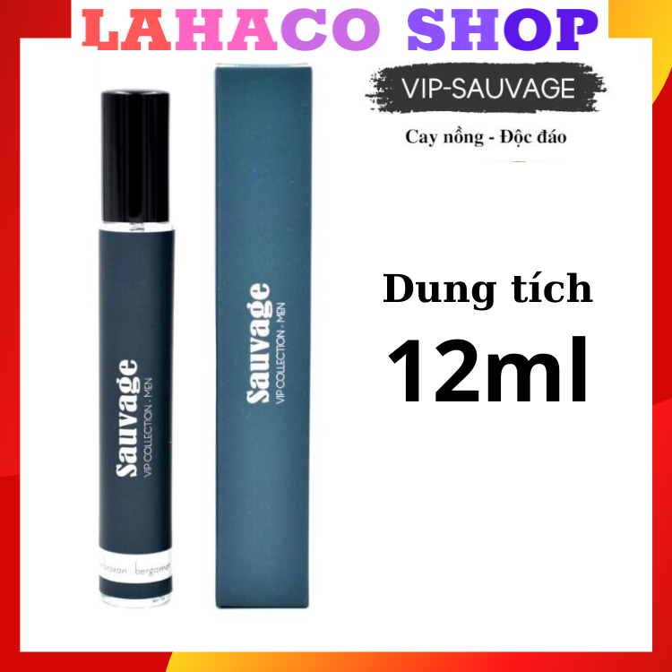 Nước hoa nam Sauvage- tinh dầu nước hoa chính hãng thơm lâu mini giá rẻ 12ml, Nước hoa dạng lăn Lahaco Shop