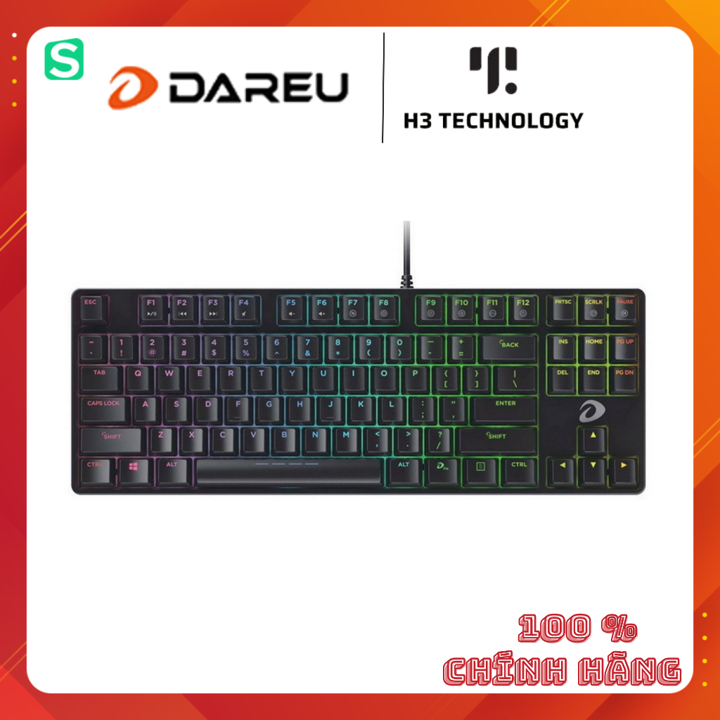 Bàn phím cơ DareU EK880 RGB - Bàn phím chơi game với đèn nền RGB đa màu sắc | BigBuy360 - bigbuy360.vn