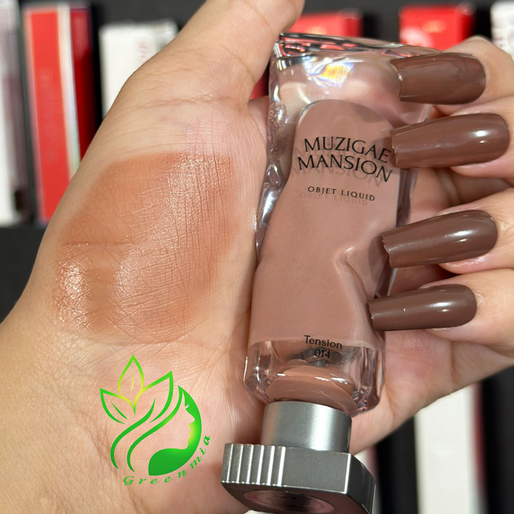 Son Muzigae Mansion Objet Liquid 014 Tension Màu Be Đậm Son Hữu Cơ Thuần Chay