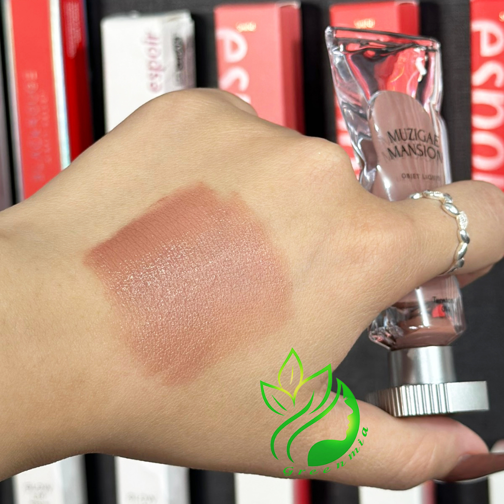 Son Muzigae Mansion Objet Liquid 014 Tension Màu Be Đậm Son Hữu Cơ Thuần Chay