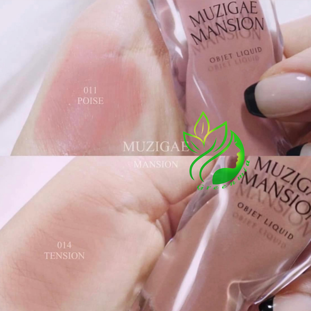 Son Muzigae Mansion Objet Liquid 014 Tension Màu Be Đậm Son Hữu Cơ Thuần Chay