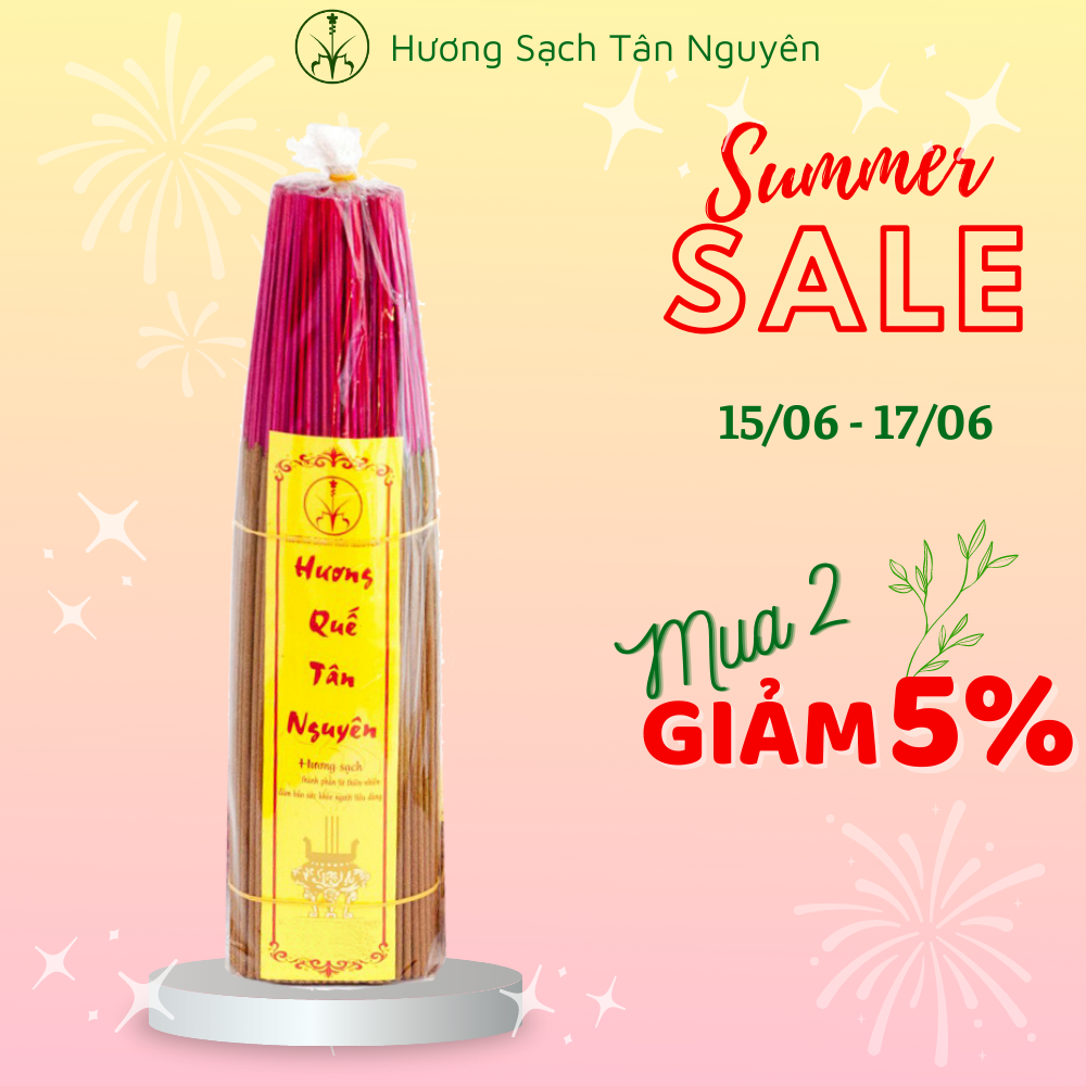 Hương sạch Tân Nguyên, nhang quế, nhang không cuốn tàn, mùi thơm nhẹ nhàng túi 500g