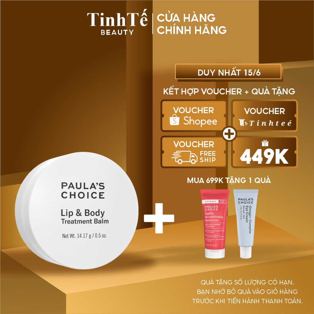 Kem cho vùng da khô và nứt nẻ Paula's Choice Lip & Body Treatment Balm 15ml