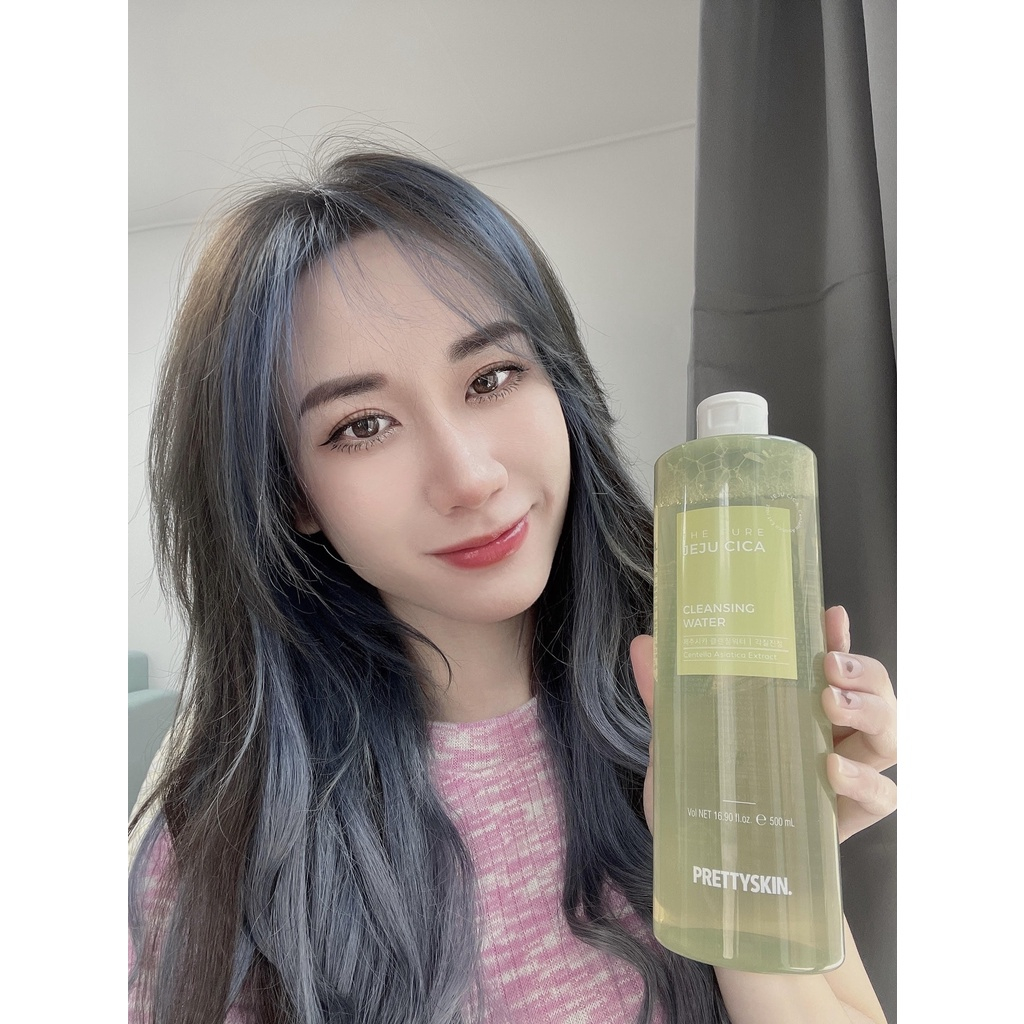 Nước tẩy trang ngừa mụn rau má Jeju Cica Prettyskin 500ml - Chăm sóc da hiệu quả từ thiên nhiên