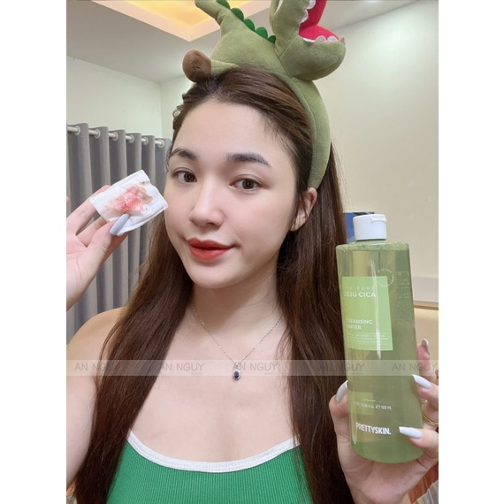 Nước tẩy trang ngừa mụn rau má Jeju Cica Prettyskin 500ml - Chăm sóc da hiệu quả từ thiên nhiên