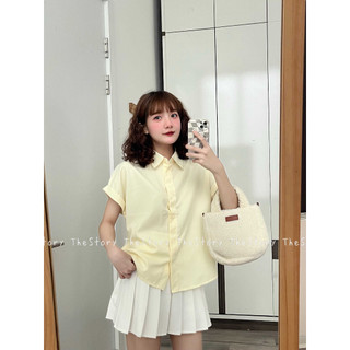 Áo sơ mi trơn, tay hến [STORY] A3140 (ảnh thật)