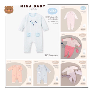 Nous body cho bé 0m-12m nhiều mẫu