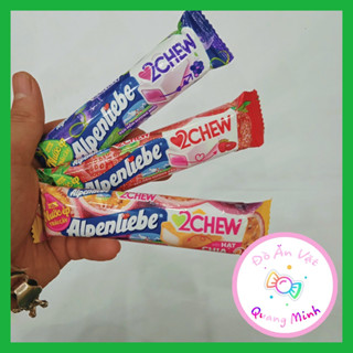 Kẹo mềm Alpenliebe 2chew hương dâu, nho, chanh leo hạt chia gói 25g với nước ép trái cây thơm ngon hấp dẫn