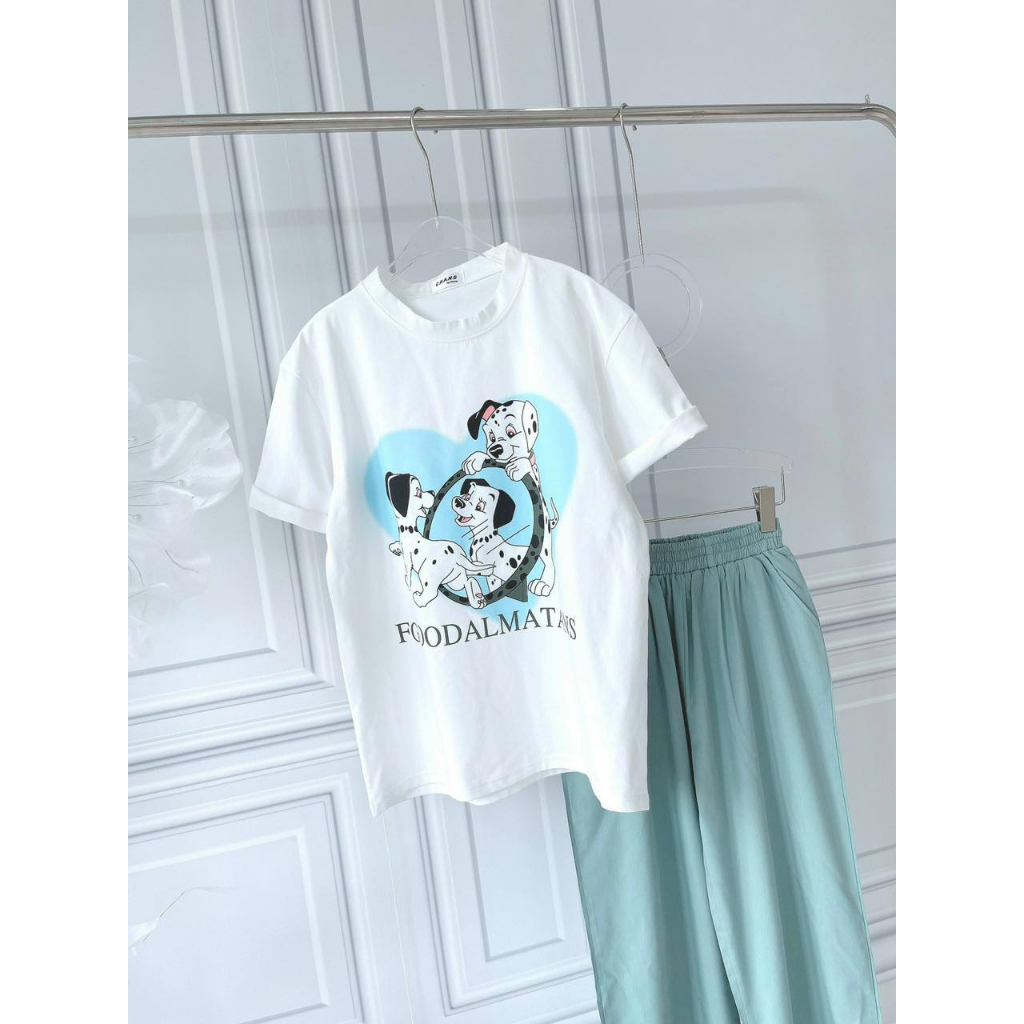 SET ÁO THUN IN HÌNH XANH + QUẦN SUÔNG XANH