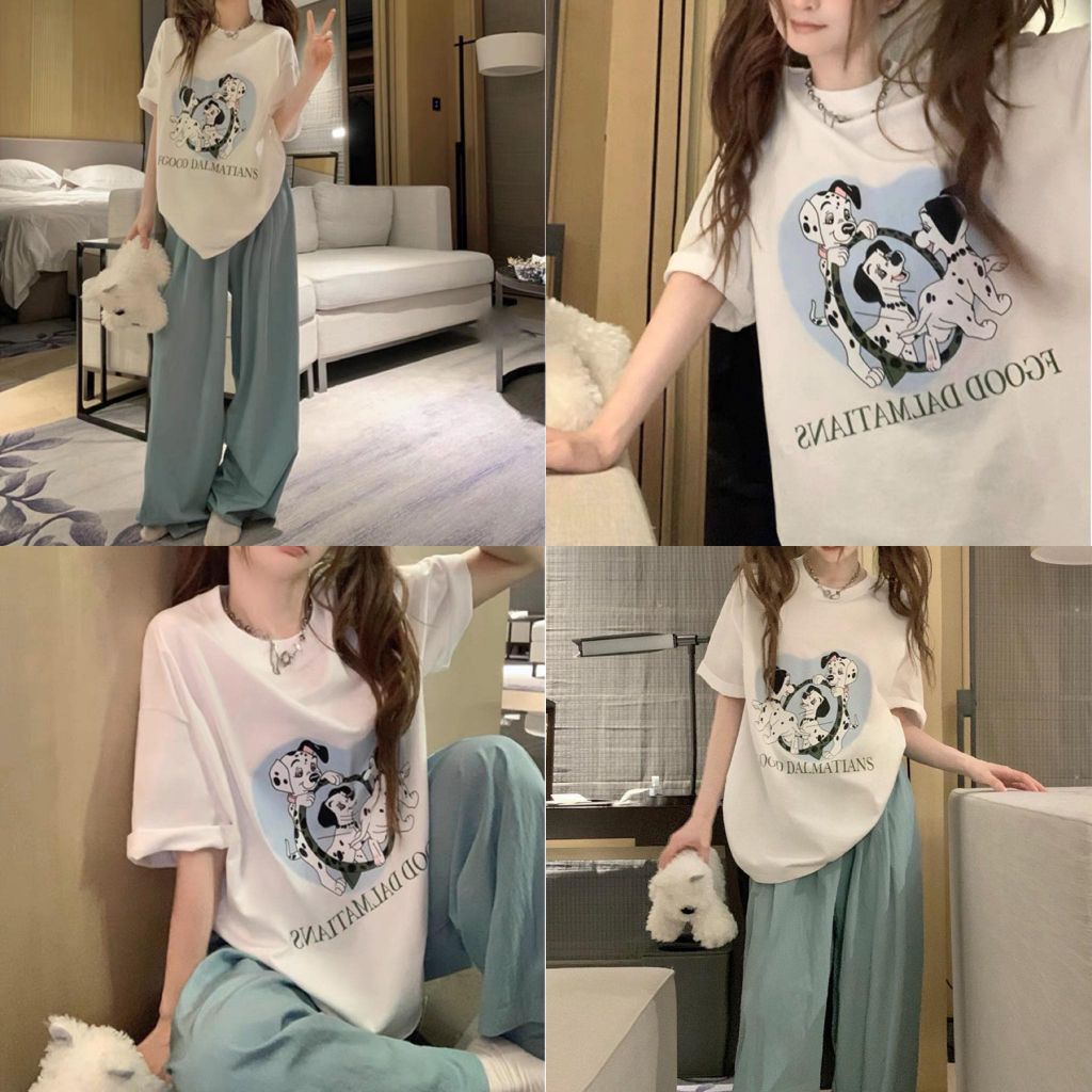 SET ÁO THUN IN HÌNH XANH + QUẦN SUÔNG XANH