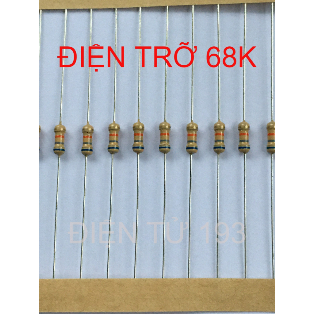 TÚI 10 CÁI ĐIỆN TRỠ 68K 1/4W