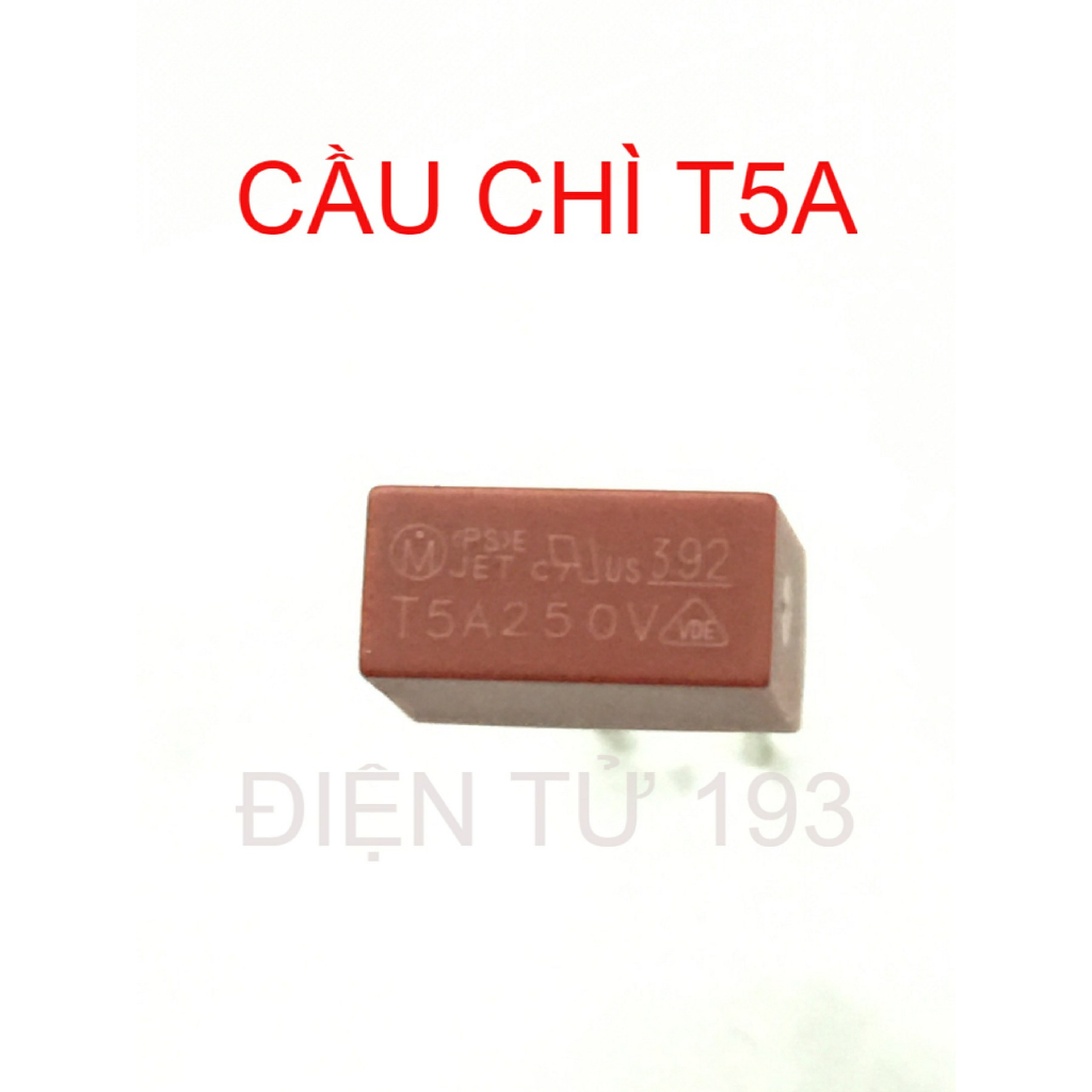 TÚI 5 CÁI CẦU CHÌ 392 T5A( Cầu chì vuông 5A 250v )