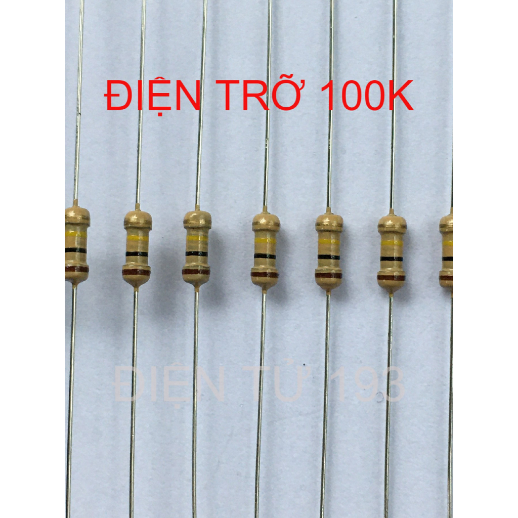 TÚI 10 CÁI ĐIỆN TRỠ 100K 1/4W