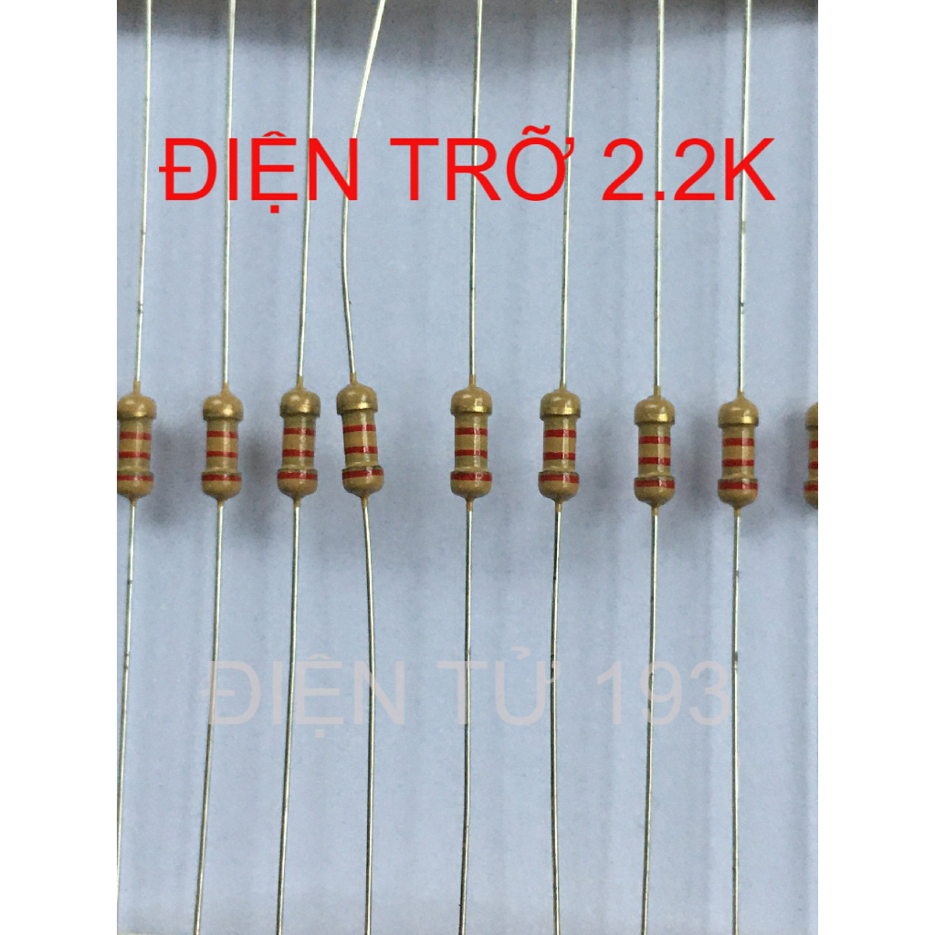 TÚI 10 CÁI ĐIỆN TRỠ 2.2K 1/4W