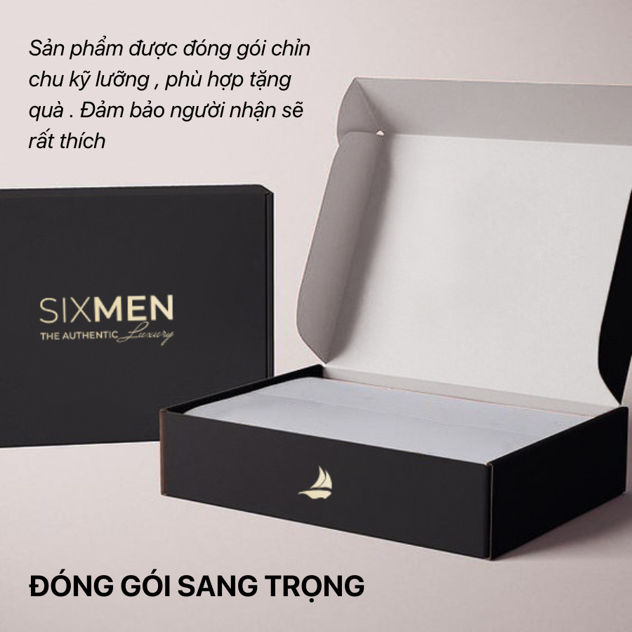 Áo Polo nam cổ bẻ CÓ TÚI Logo Thêu  SIXMEN - vải cá sấu CVC cotton dày dặn thoáng mát, nam tính