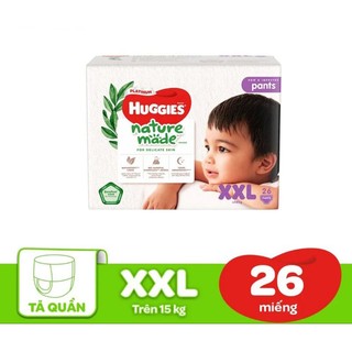 Tã quần huggies platinum nature made xxl26
