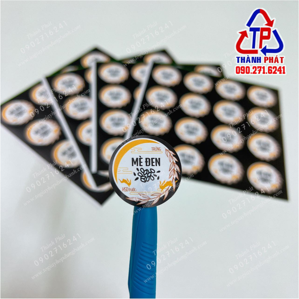 160 Tem nhân trung thu - mẫu mới 2023 - Tem dán bánh trung thu