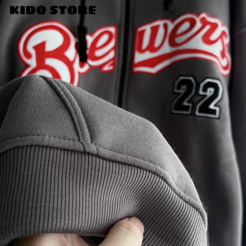 Áo khoác nỉ bông form rộng unisex nam nữ hoodie có dây kéo dày dặn JK67