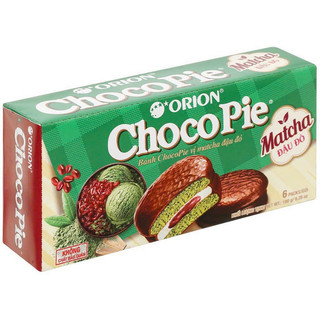 Bánh matcha đậu đỏ Choco-pie hộp 180g (6 cái)