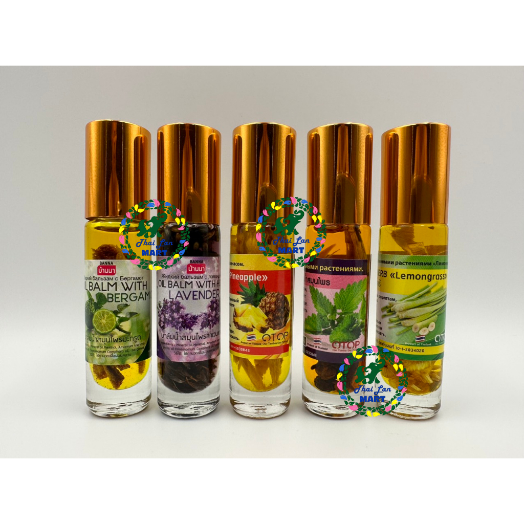 Dầu lăn banna oil balm massage giảm nhức đầu chóng mặt hàng nội địa chính hãng thái lan 10ml
