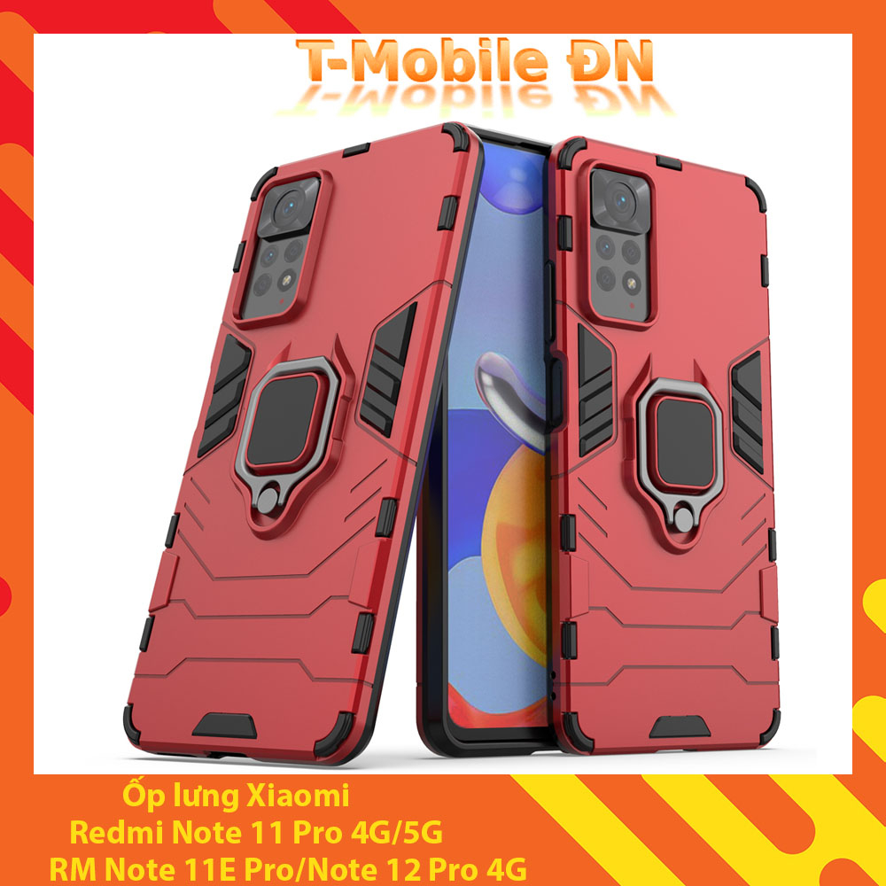 Ốp lưng Xiaomi Redmi Note 11 11E 12 Pro 4G/5G iRON MAN IRING Nhựa PC cứng viền dẻo chống sốc