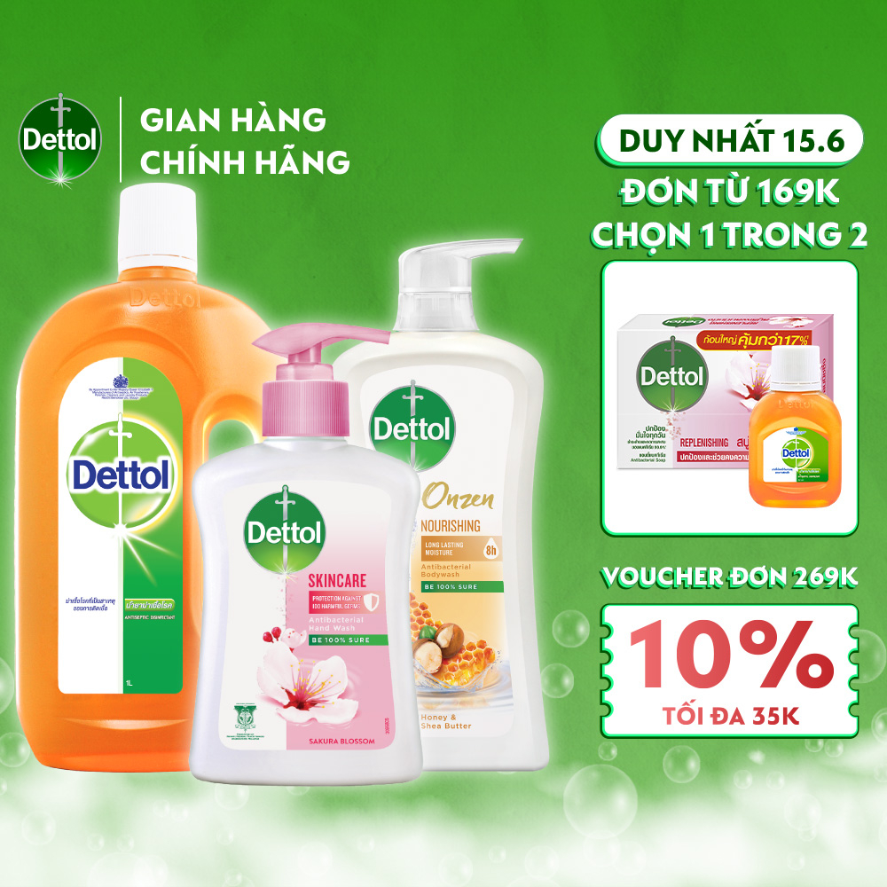 Bộ sản phẩm Dettol bảo vệ bé và gia đình khỏi mùa cúm