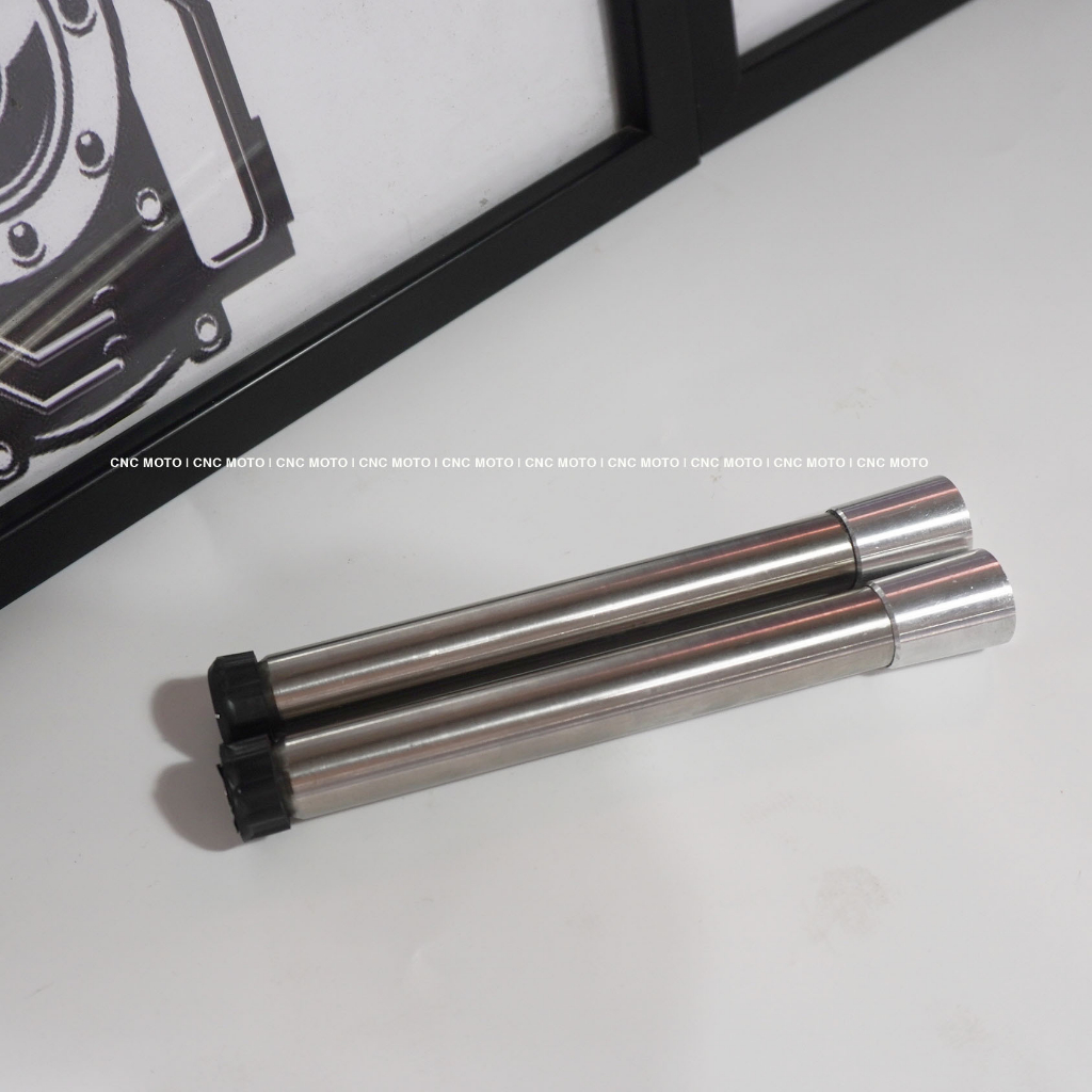 Cặp cốt đóng ghi đông inox CNC MOTO mẫu có cao su chống rung dành cho nhiều dòng xe