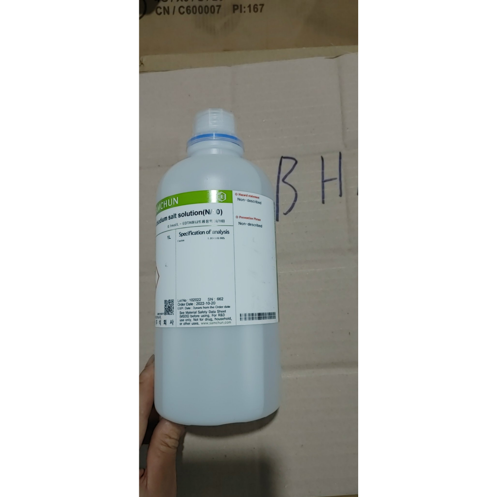 Dung dịch chuẩn 0.1mol/L- EDTA disodium salt solution,1 lít/chai Samchun Hàn Quốc
