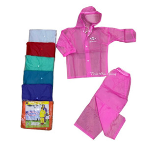 Áo mưa bộ trong suốt cho bé cao 80cm đến 1m3