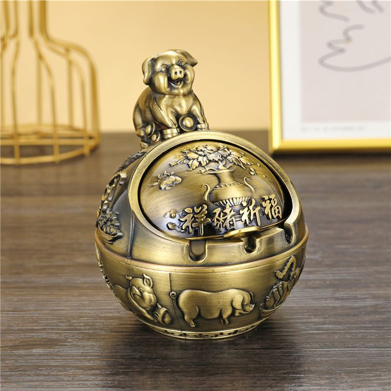 Gạt Tàn Đồng Hình 12 Con Giáp No1Vie phong thủy trang trí