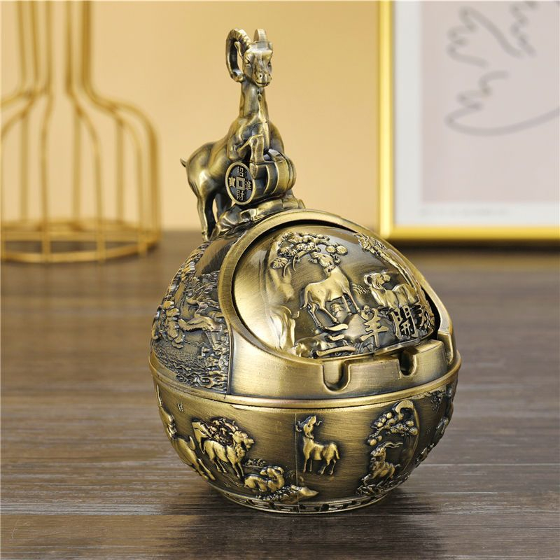 Gạt Tàn Đồng Hình 12 Con Giáp No1Vie phong thủy trang trí