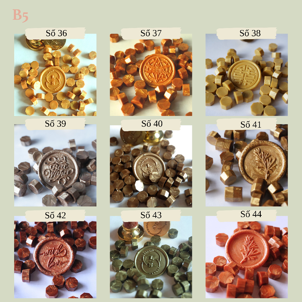 Dấu sáp thành phẩm mẫu chữ hỷ dùng trong đám cưới, trang trí thiệp