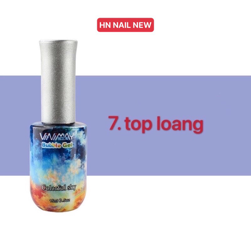 Top loang vinimay hàng chính hãng , tạo loang sơn gel HN NAIL NEW