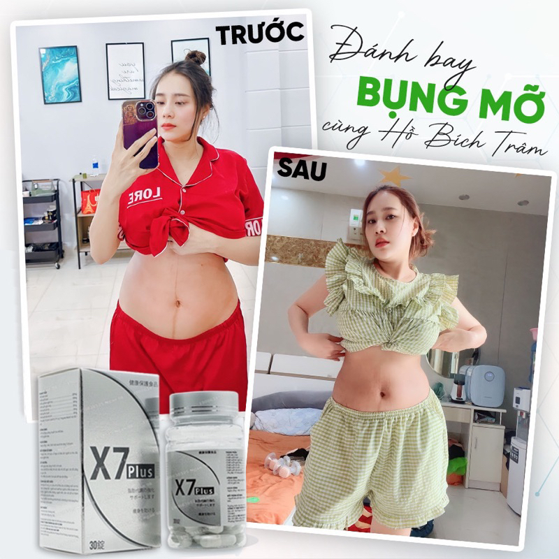 Giảm cân X7 plus chính hãng NGÂN 98 - tặng detox thải mỡ,đẹp da