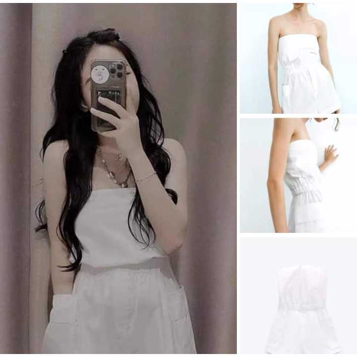 Jump zara xuất xịn Jump quây trắng có túi ( KÈM ẢNH THẬT )