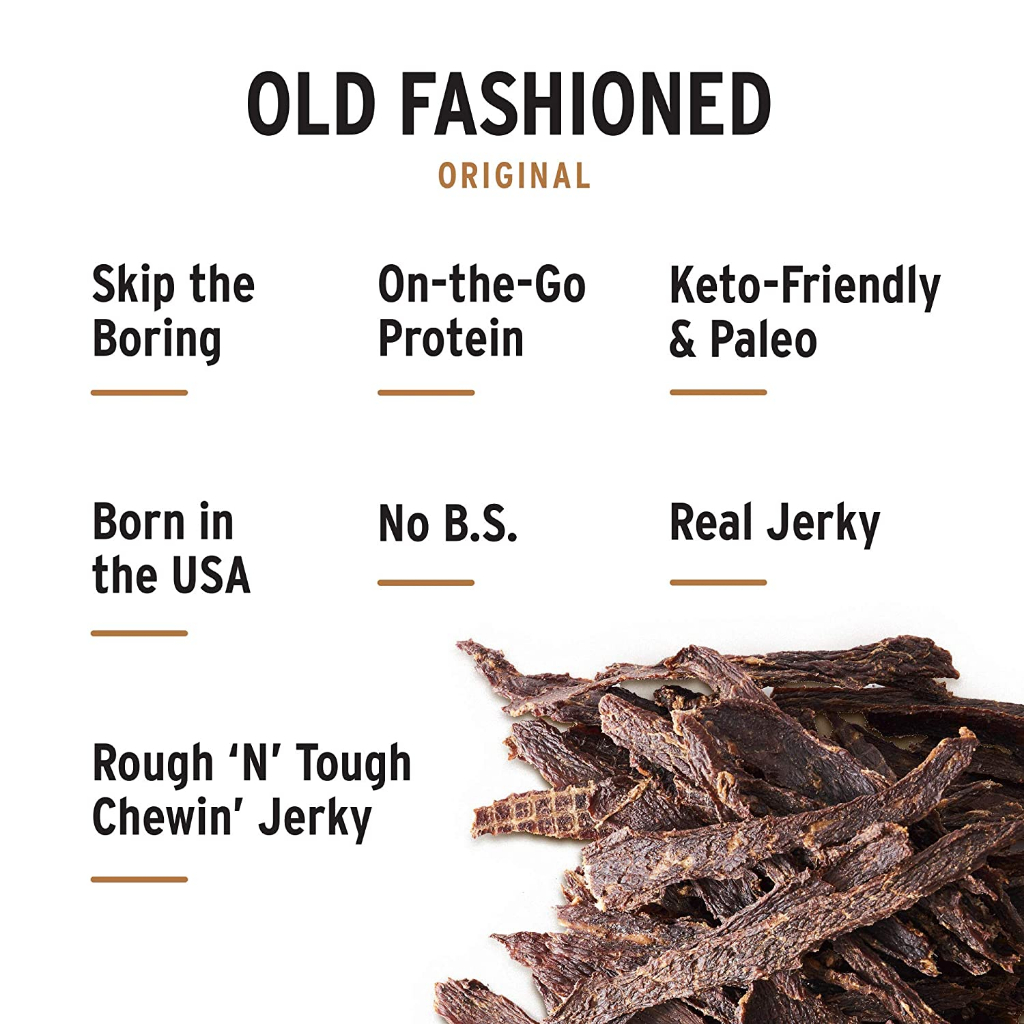 Thị bò khô Beef Jerky "People's Choice" : OLD FASHIONED không đường 485g