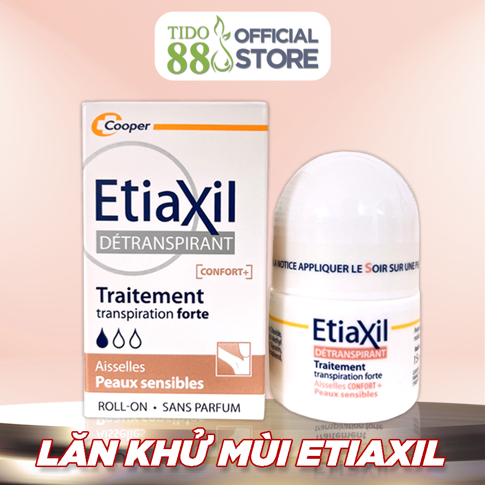 Lăn khử mùi Etiaxil hỗ trợ cải thiện mùi hôi hiệu quả dành cho da siêu nhạy cảm chính hãng Pháp 15ml NPP Tido88