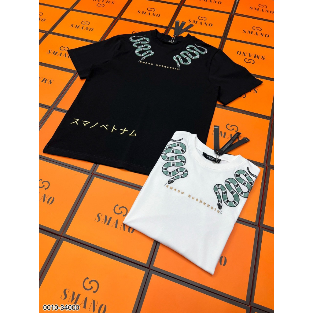 [BOX] Áo Phông Nam Nữ Rắn Thêu SMANO Cao Cấp - Áo Thun Nam Nữ In Hình Siêu Hot
