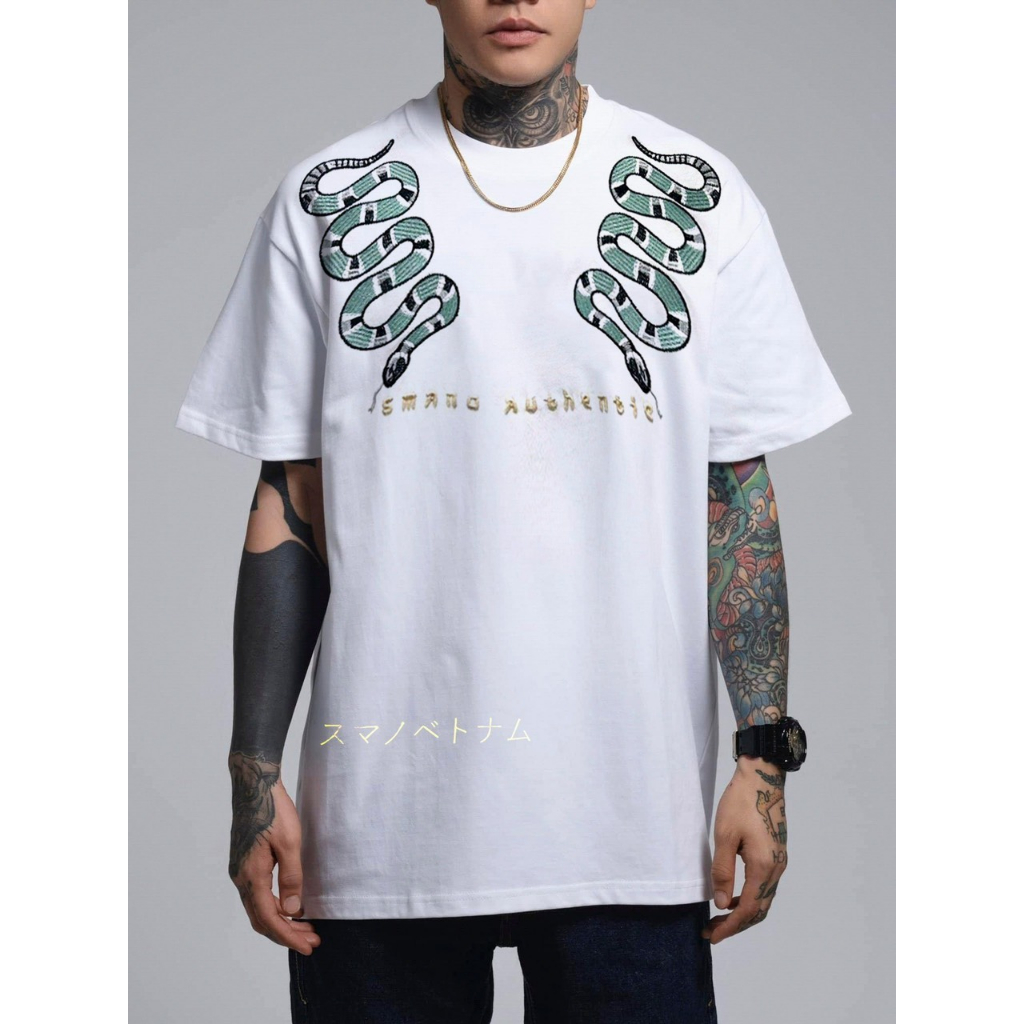 [BOX] Áo Phông Nam Nữ Rắn Thêu SMANO Cao Cấp - Áo Thun Nam Nữ In Hình Siêu Hot