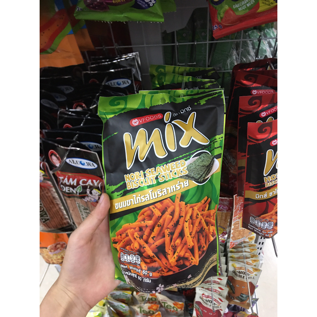 Bim bim MIX Thái Lan vị tảo biển / vị cay gói 60g